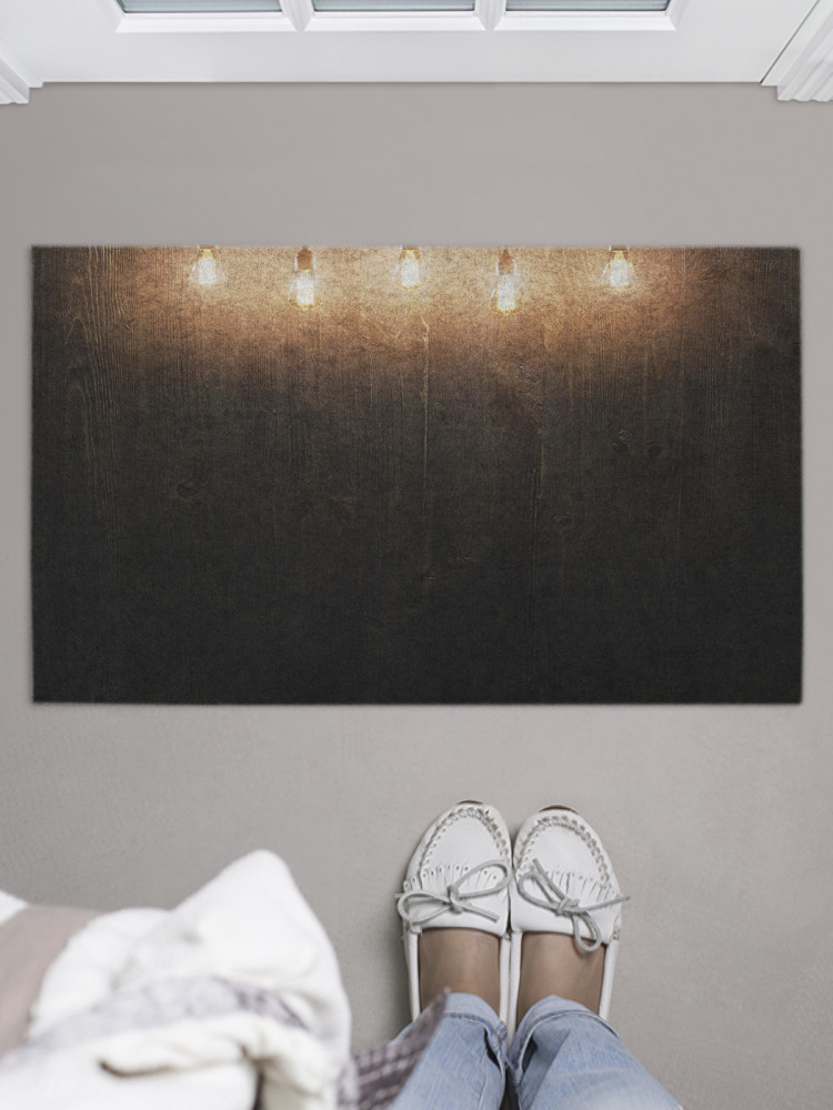 Коврик придверный «Освещение гирляндами» | JoyArty