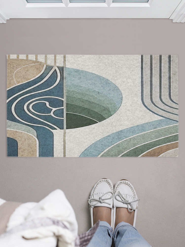 Коврик придверный «Пастельные изгибы» | JoyArty