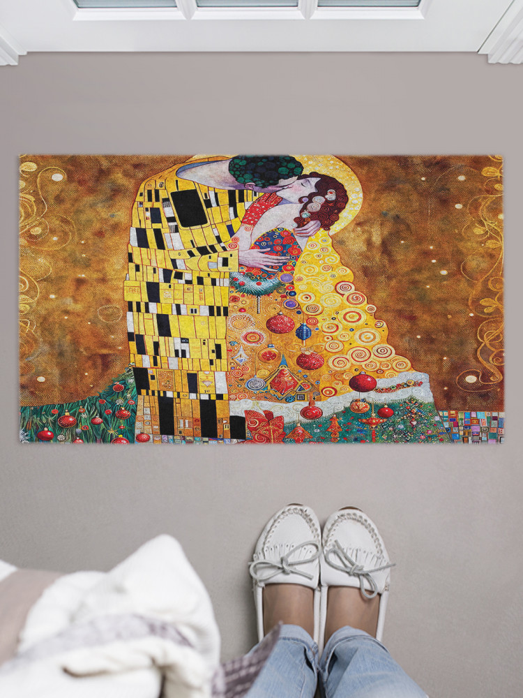 Коврик придверный «Поцелуй на Новый год» | JoyArty