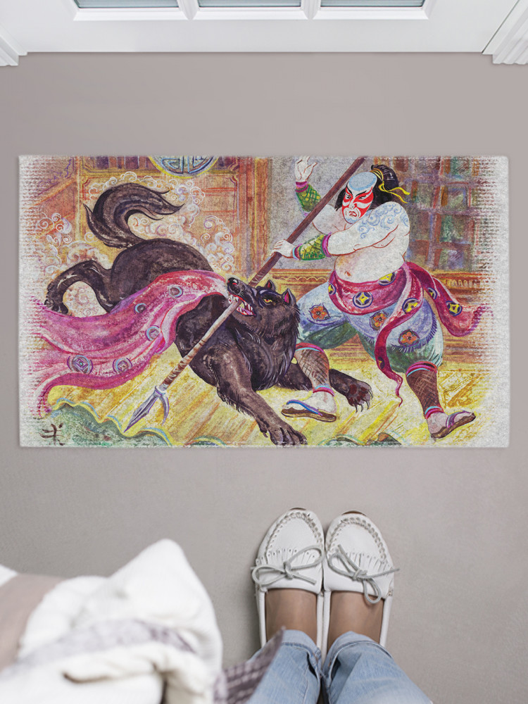 Коврик придверный «Японское искусство» | JoyArty