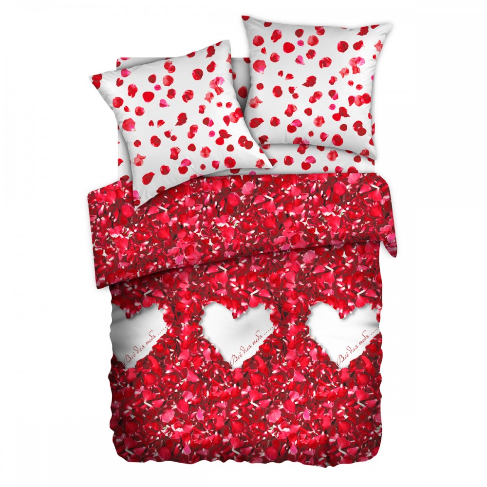 Комплект постельного белья «Лепестки роз» (арт. 11626, 2-спальный, Биокомфорт, 2 наволочки 70х70) | 3D | Любимый дом