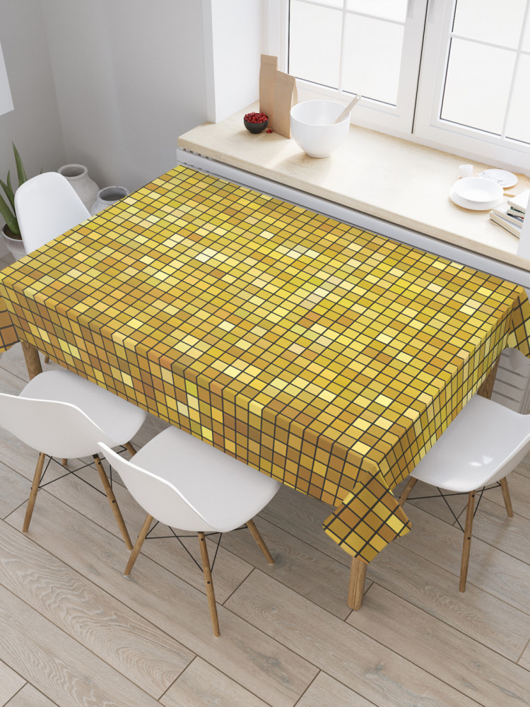 Скатерть водоотталкивающая «Зеркальная клетка» | JoyArty