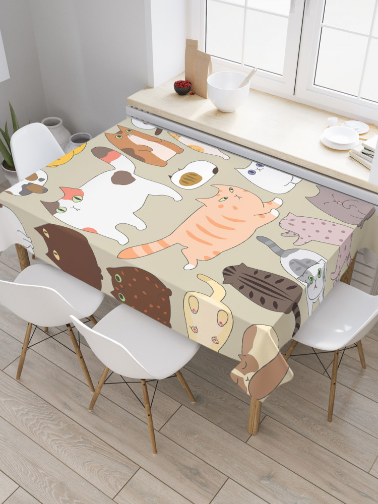 Скатерть «Котовечеринка» | JoyArty