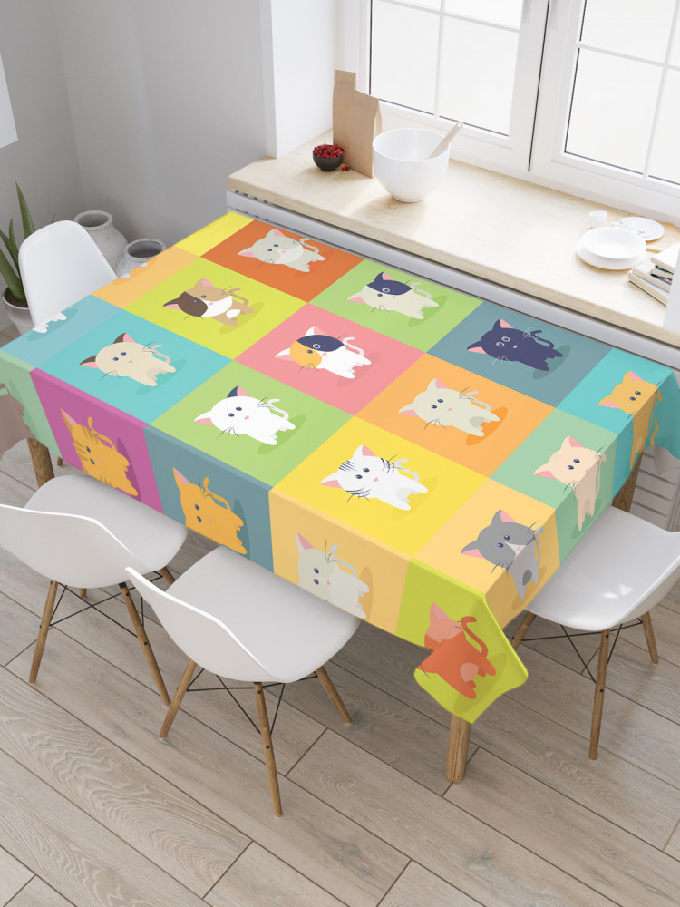 Скатерть «Коты в квадрате» | JoyArty