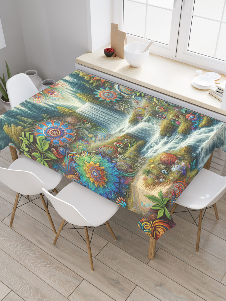 Скатерть «Мандалы в пейзаже» | JoyArty