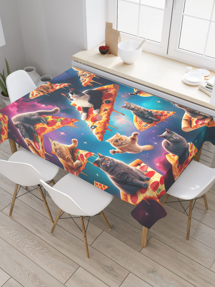 Скатерть «Пицца котики» | JoyArty