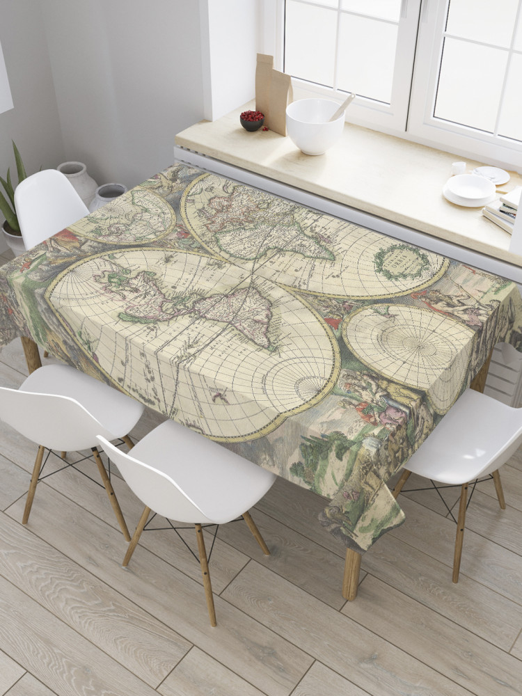 Скатерть «Развернутая карта мира» | JoyArty