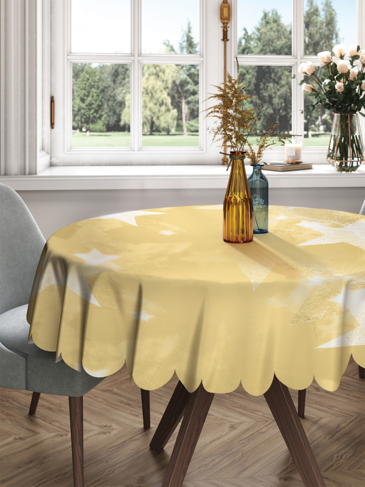 Скатерть на круглый стол «Звездное золото» | JoyArty