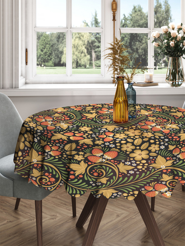 Скатерть на круглый стол «Русские мотивы» | JoyArty
