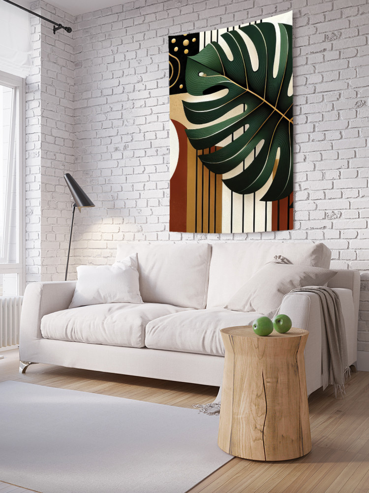 Фотопанно на стену «Выглядывающий лист» | JoyArty