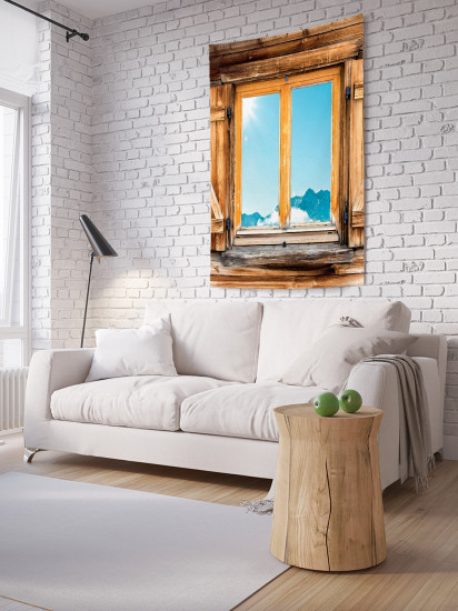 Фотопанно на стену «Деревянные ставни»