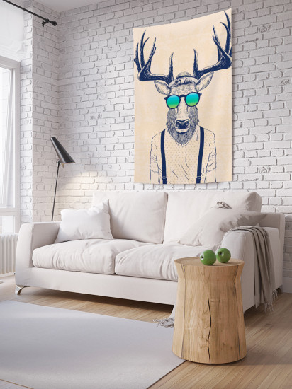 Фотопанно на стену «Стильный лось»