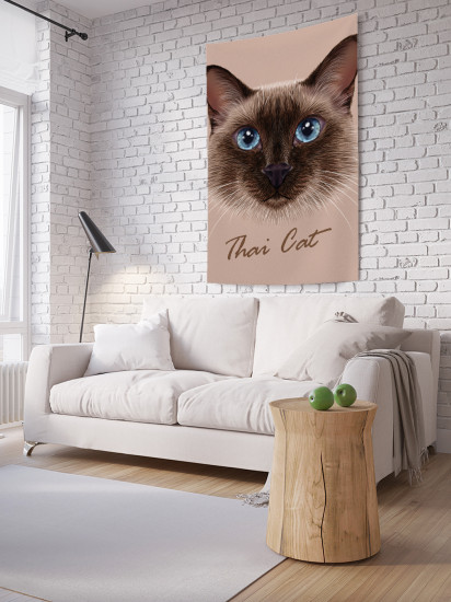 Фотопанно на стену «Тайский кот»