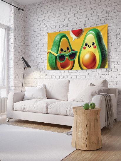 Фотопанно на стену «Авокадо влюблен»