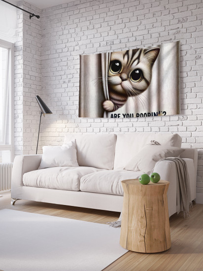 Фотопанно на стену «Кот смотрит»