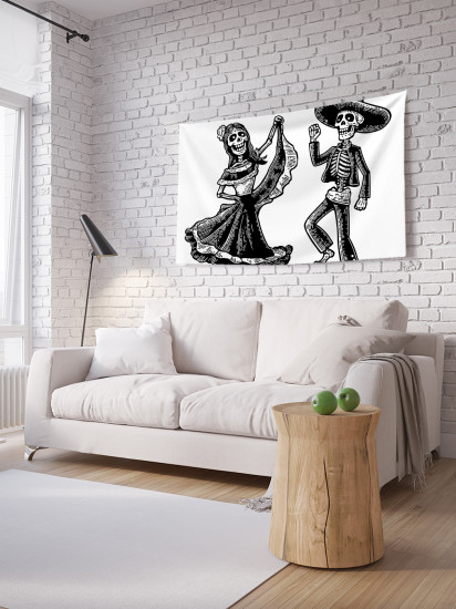 Фотопанно на стену «Мексиканские танцы скелетов»