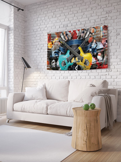 Фотопанно на стену «Музыкальное граффити»
