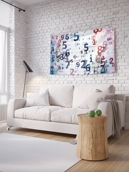 Фотопанно на стену «Падающие цифры»