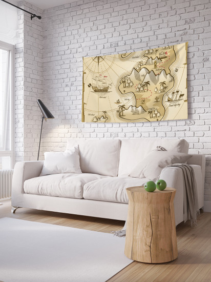 Фотопанно на стену «Пиратская карта»