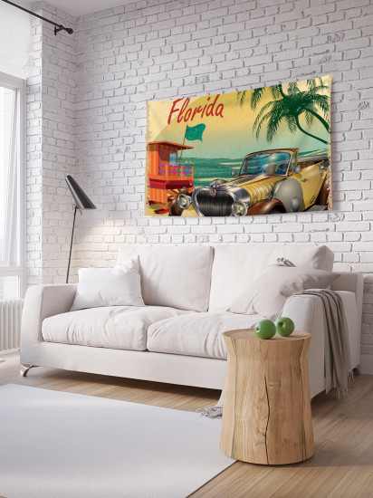 Фотопанно на стену «Пляж Флориды ретро»