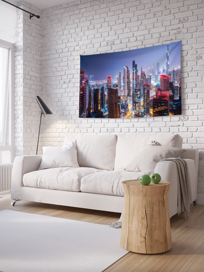 Фотопанно на стену «Сияние мегаполиса»