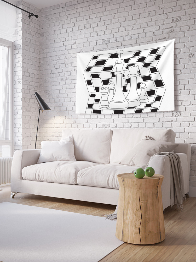 Фотопанно на стену «Фигуры на шахматной доске» | JoyArty