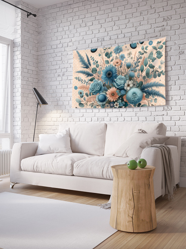 Фотопанно на стену «Синии цветы» | JoyArty