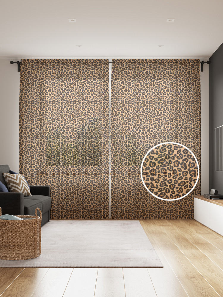 Комплект тюлей «Пятна леопарда» | JoyArty