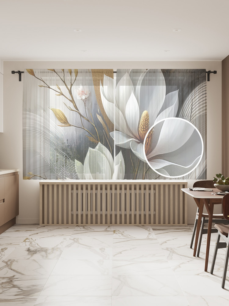 Комплект тюлей «Взмах цветка» | JoyArty