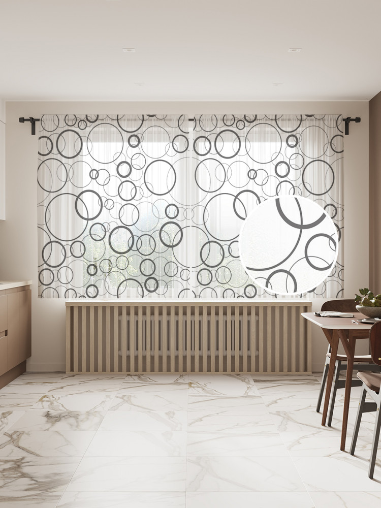 Комплект тюлей «Воздушные пузыри» | JoyArty