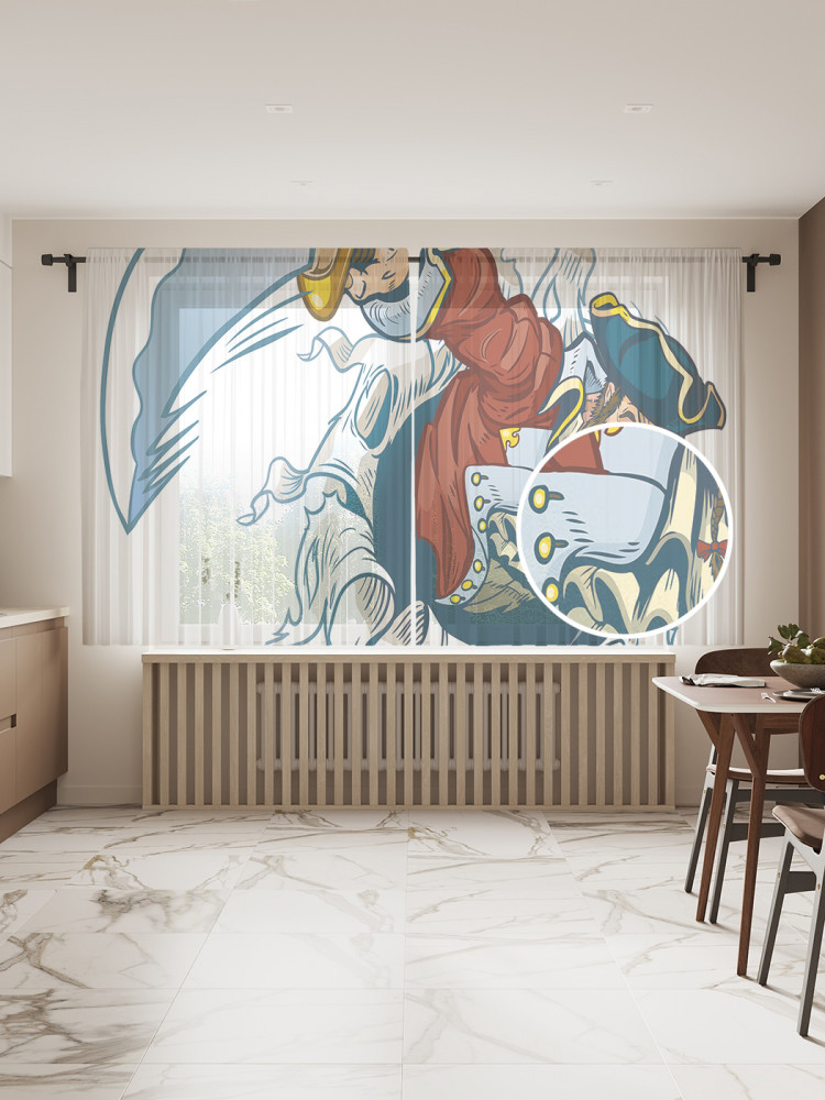 Комплект тюлей «Пират с мечом» | JoyArty