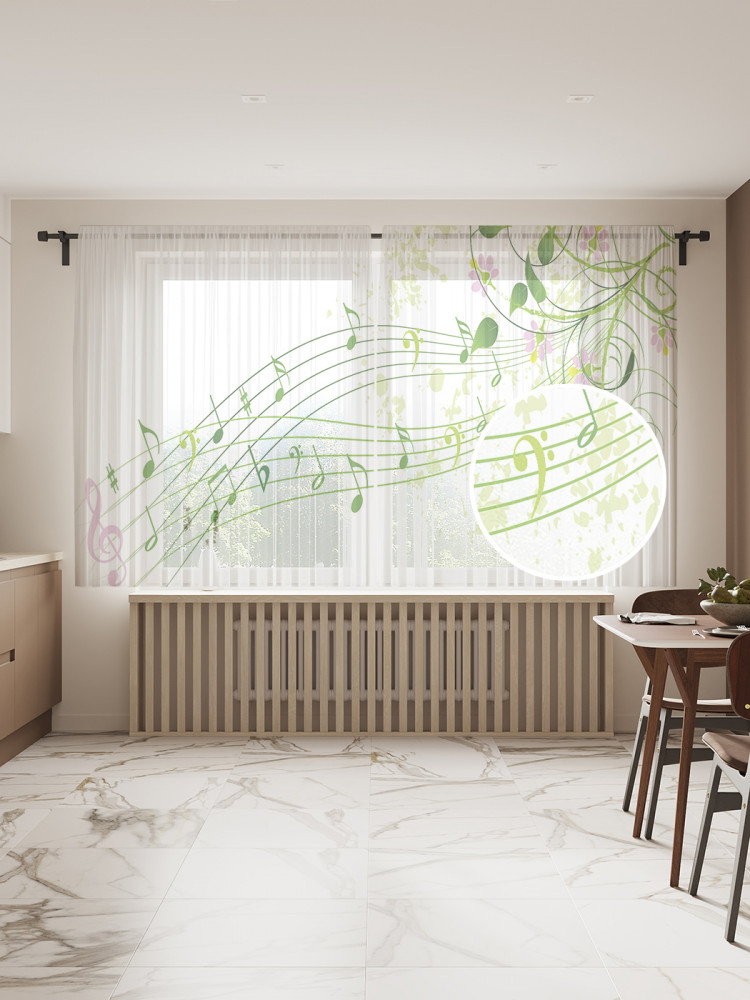 Комплект тюлей «Природные ноты» | JoyArty