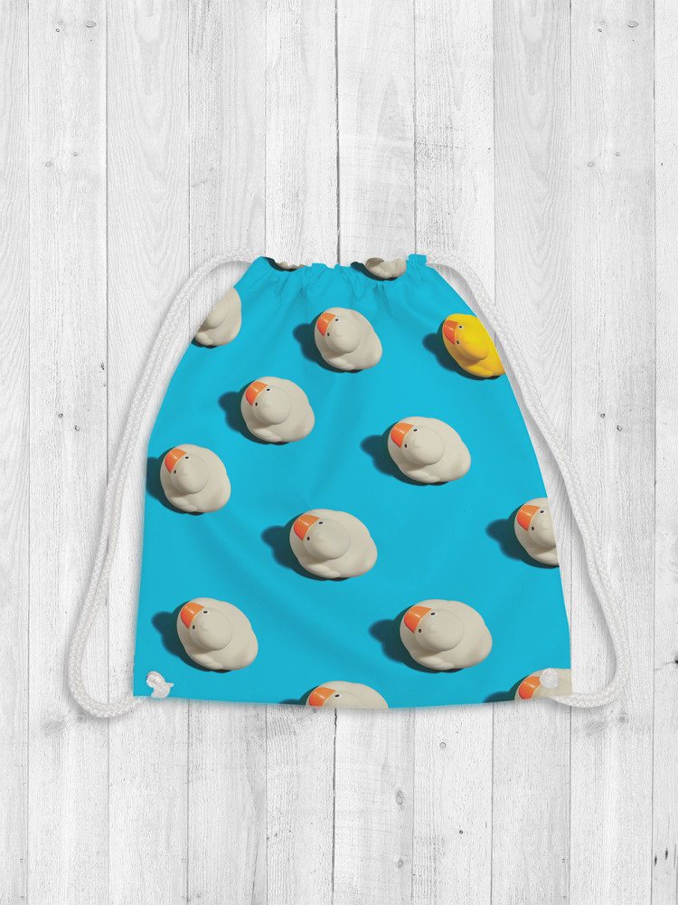 Сумка-мешок для обуви и вещей «Море уточек» | JoyArty