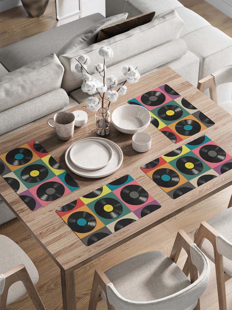 Комплект плейсматов «Виниловые пластинки» | JoyArty