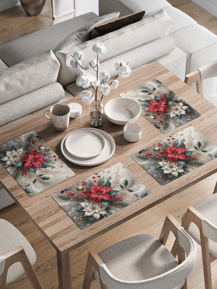 Комплект плейсматов «Листва в мраморе» | JoyArty