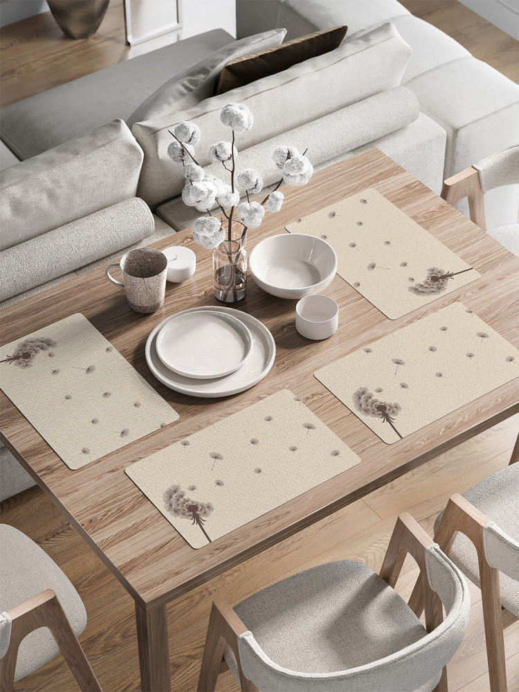 Комплект плейсматов «Одуванчик в полете» | JoyArty