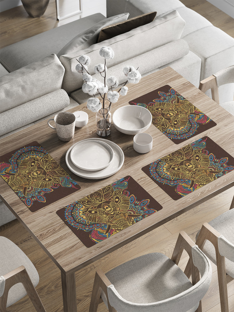 Комплект плейсматов «Священный Ганеша» | JoyArty