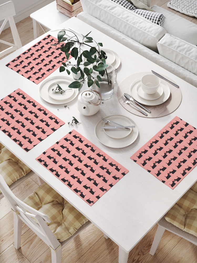 Комплект плейсматов «Два йоркшира» | JoyArty