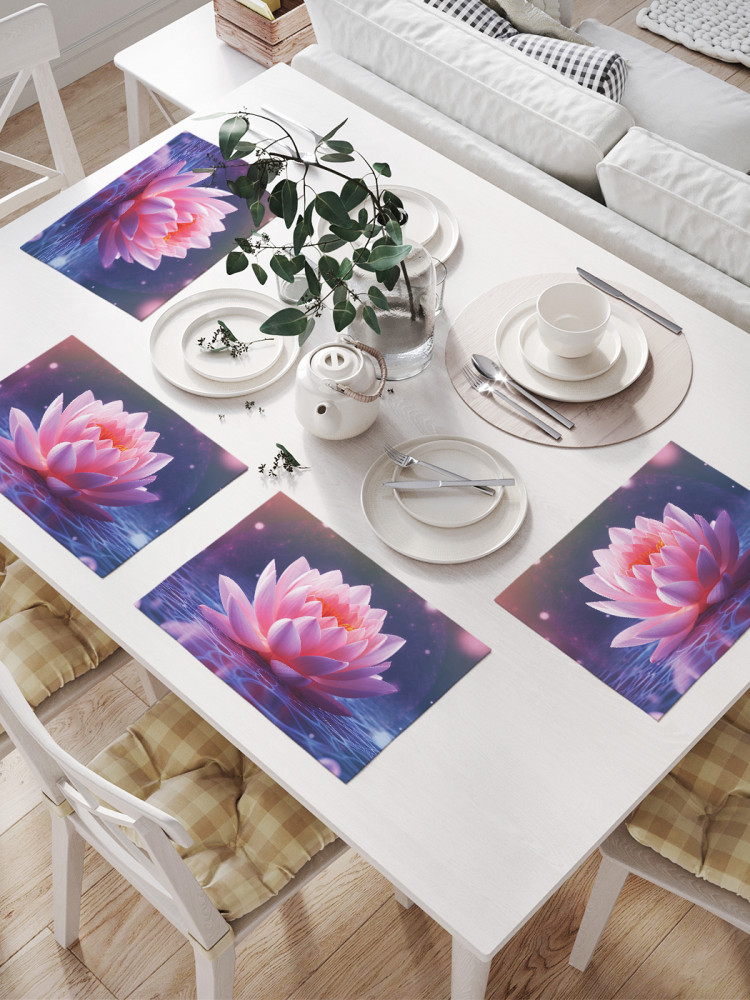 Комплект плейсматов «Космический лотос» | JoyArty