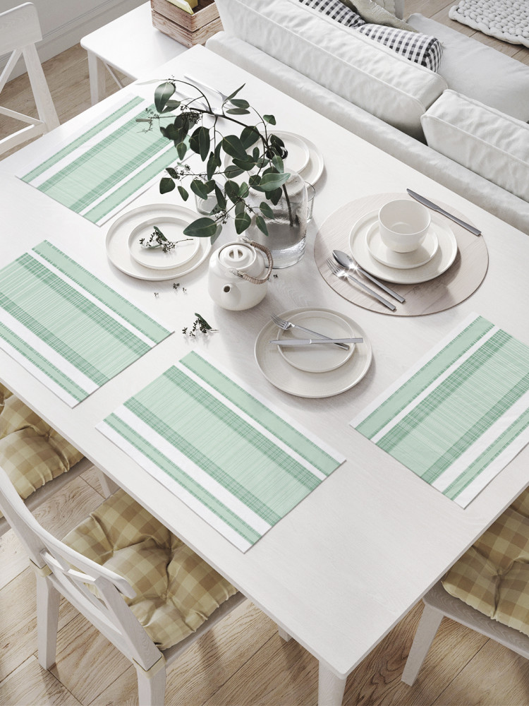 Комплект плейсматов «Полосы на полотенце» | JoyArty