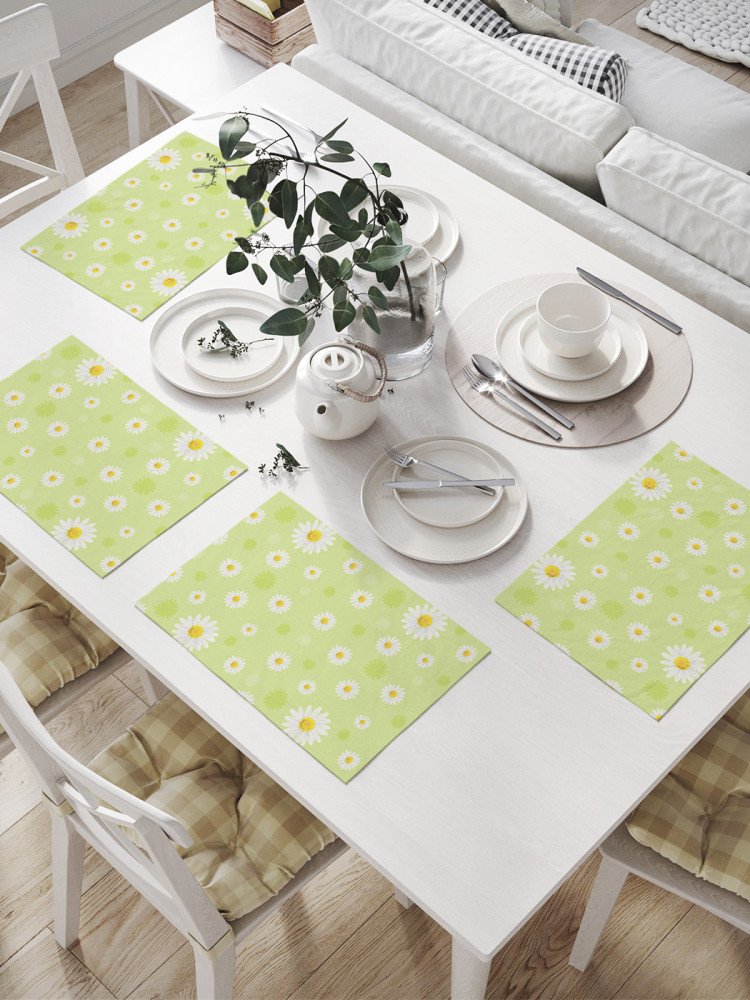 Комплект плейсматов «Ромашковое поле» | JoyArty
