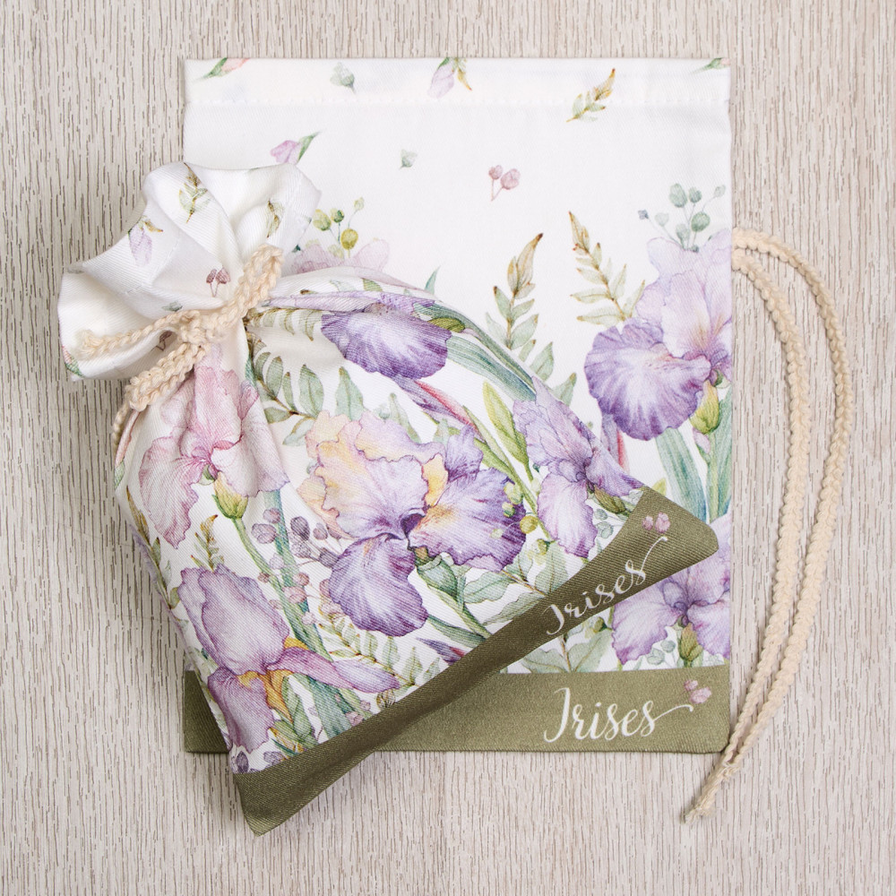 Набор мешочков «Ирисы» | Irises Grey | Santalino