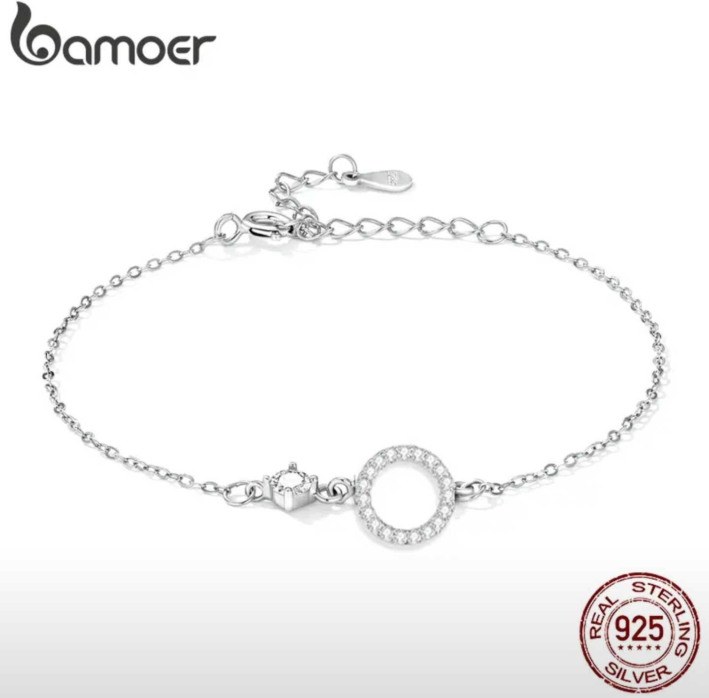Браслет с фианитами женский | Bamoer