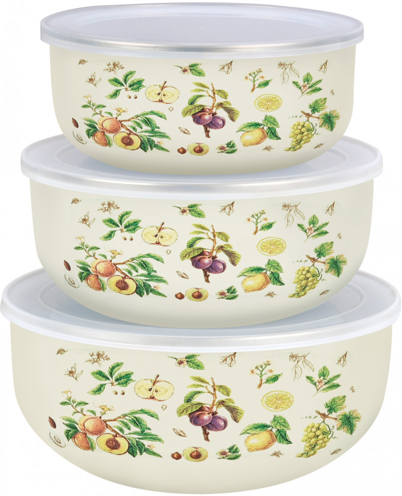 Набор мисок с крышками «Фруктовый сад» | Фруктовый сад | Appetite