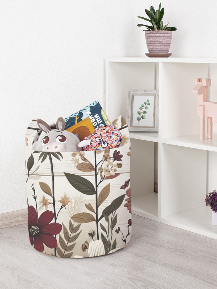 Корзина для хранения игрушек «Бабочки на лугу» | JoyArty