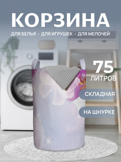 Корзина для белья «Орхидея и ромашки»