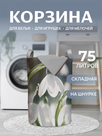 Корзина для белья «Подснежник в лесу»