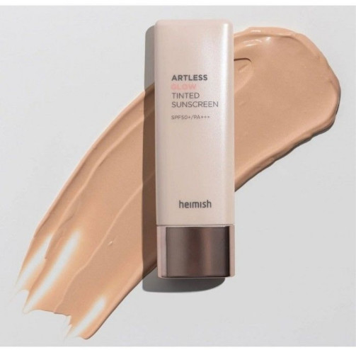 Тонирующий санскрин с сияющим финишем «Artless Glow Tinted Sunscreen SPF50» | Heimish