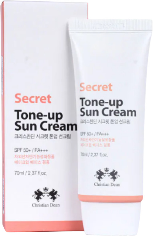 База под макияж солнцезащитная «Secret Tone-Up Sun Cream», оттенок Светло-розовый | Christian Dean