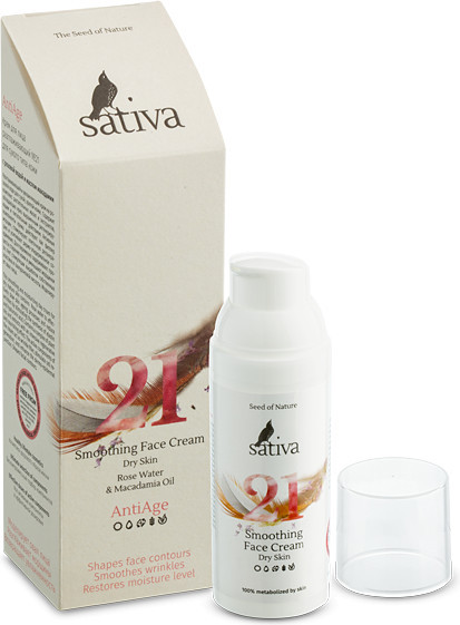Крем для лица разглаживающий №21 | Anti Age | Sativa
